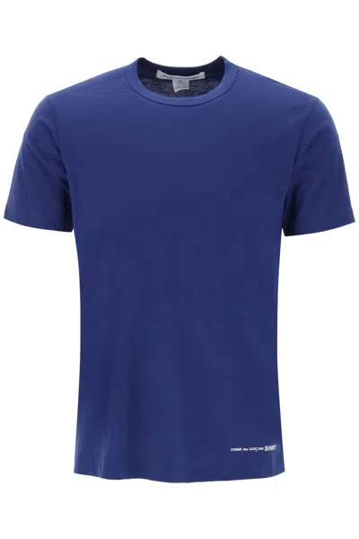 Comme Des Garçons Shirt Comme Des Garcons Shirt Logo Print T Shirt In Blue
