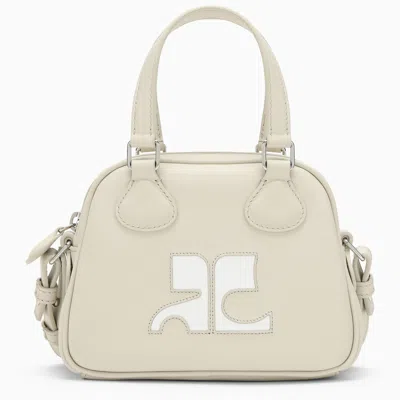 Courrèges Reedition Mini Top Case In Mastic Gray In Grey
