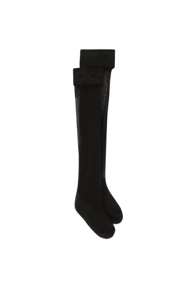 Dolce & Gabbana "parisian Style Tights With In Black