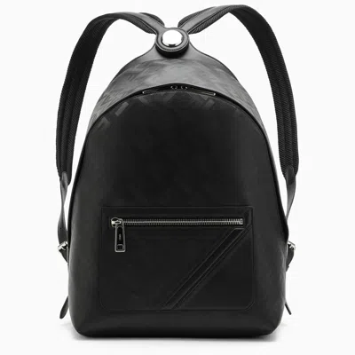 Fendi Shadow Diagonal Black Leather Backpack