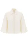 Max Mara Robinia Linen Wide Sleeve Shirt In 白色，中性