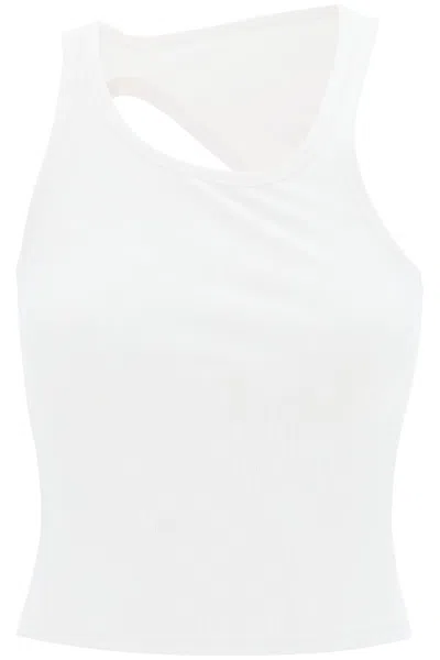 Mm6 Maison Margiela Sleeveless Top With Back Cut In White