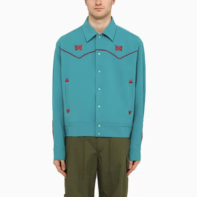 Needles Light Turquoise Bomber Jacket In Light Blue