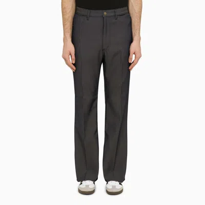 Needles Straight Twill Navy Blue Trousers