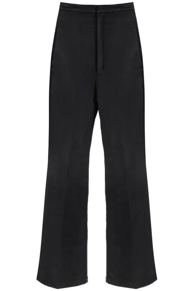 Rick Owens High Waisted Bootcut Jeans With A In Black