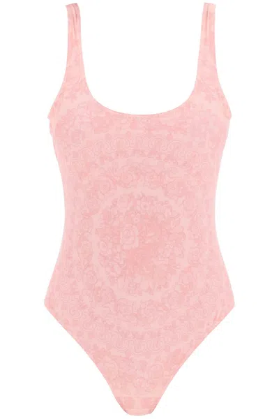 Versace Baroque Full-body Swims In Pink
