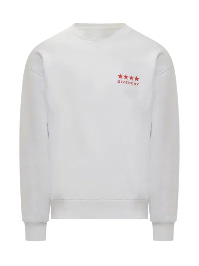 Givenchy Logo Printed Crewneck Sweatshirt In White
