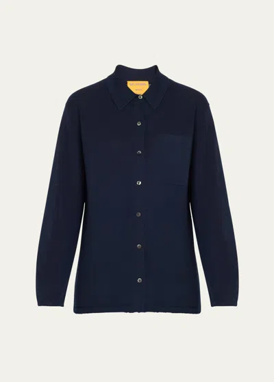 Guest In Residence Cashmere Showtime Shirt In Blue