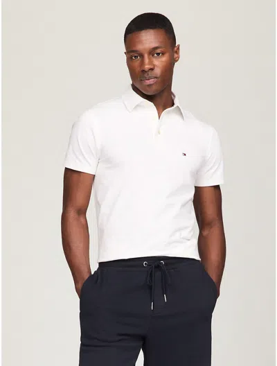 Tommy Hilfiger Slim Fit Cotton Jersey Weekend Polo In Fresh White