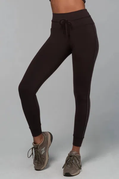 925 Fit Track Record Pants In Coffee In Black