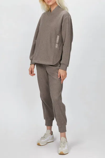 Varley Chaucer Pant In Mink Marl In Grey