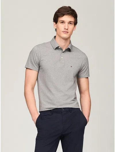 Tommy Hilfiger Slim Fit Cotton Jersey Weekend Polo In Grey Heather