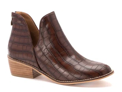 Corkys Footwear Women's Vanish Bootie In Brown Crocodile