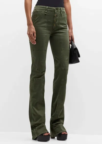Frame Utility Stacked Pant In Washed Surplus In Green