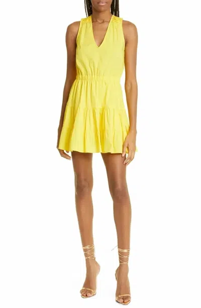 Ramy Brook Flynn V-neck Mini Dress In Sun Kiss In Yellow
