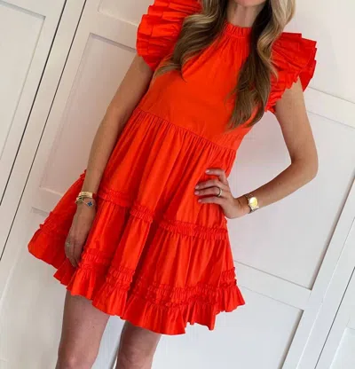 Willa Story The Molly Dress In Red In Orange