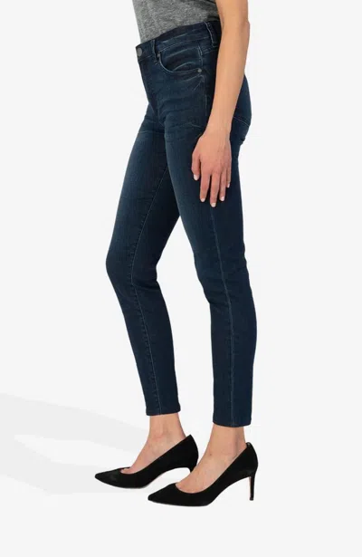 Kut From The Kloth Connie High Rise Fab Ab Ankle Jeans In Personal In Blue
