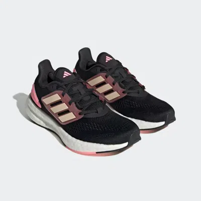 Adidas Originals Adidas Pureboost 22 Hq8581 Women's Black Pink Strata Running Shoes Size 6 Xr47