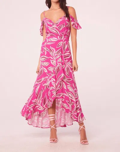 Band Of The Free Mahalo Dress In Fuchsia/cream In Pink
