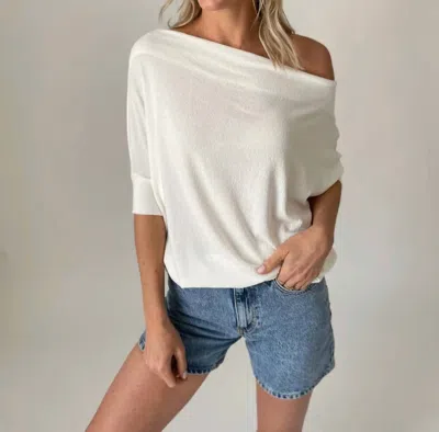 Six/fifty Short Sleeve Versa Top In Ivory In White