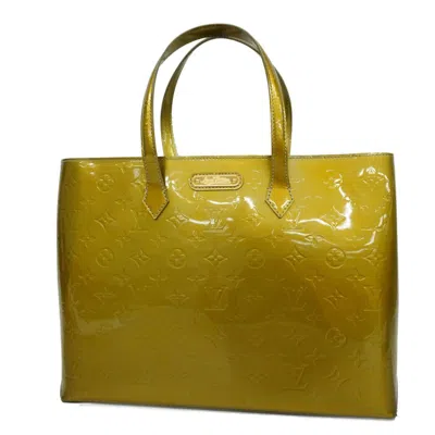Pre-owned Louis Vuitton Wilshire Patent Leather Tote Bag () In Yellow