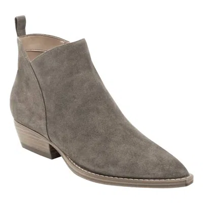Marc Fisher Nebula Womens Suede Square Toe Ankle Boots In Grey