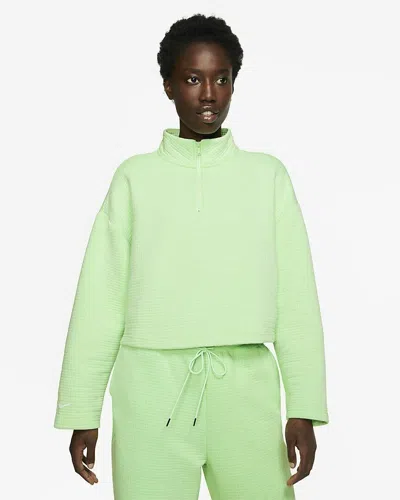 Nike Women's Lime Green Long Sleeve Pullover Sportswear Sweatshirt Size M Rc141