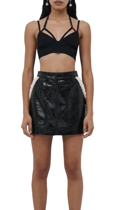 Jonathan Simkhai Kinsey Skirt In Black Multi