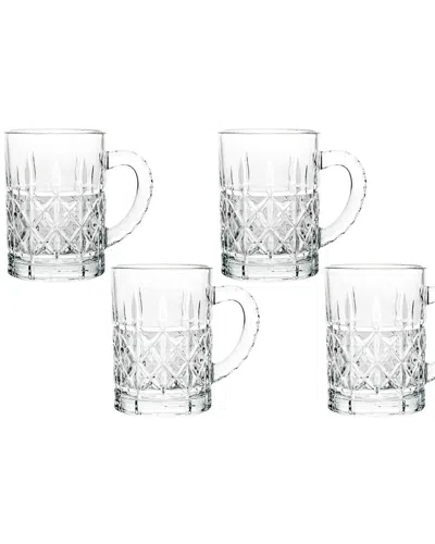 Godinger Set Of 4 Edison Coffee Mugs In Transparent