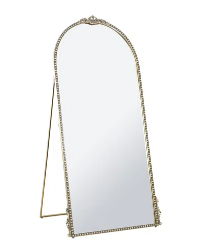 Peyton Lane Ornate Baroque Floor Mirror With Easel In Gold
