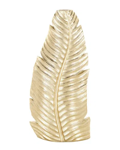 Peyton Lane Curved Metallic Vase In Gold