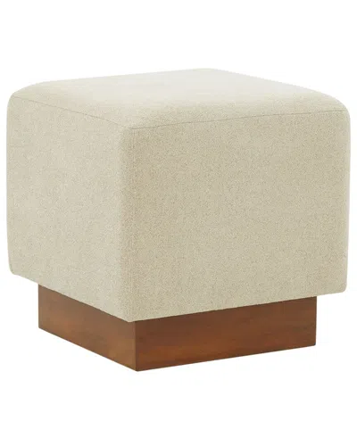 Safavieh Couture Natalya Square Ottoman In Neutral