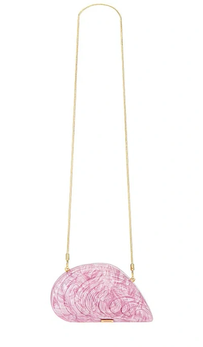 Simkhai Bridget Pearl Oyster Clutch In Pink