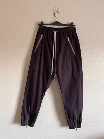 Pre-owned Rick Owens Tecuatl Track Pants In Oxblood