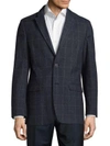 TOMMY HILFIGER PLAID BUTTONED JACKET,0400095803380