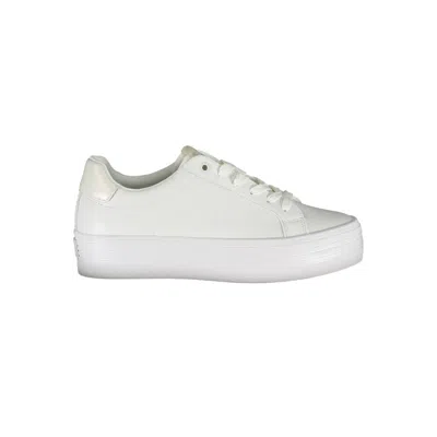 Calvin Klein Women's Camzy Round Toe Lace-up Casual Sneakers In White