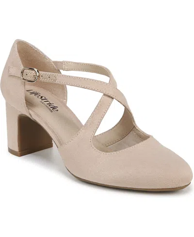 Lifestride Tracy Pumps In Tender Taupe Microfiber