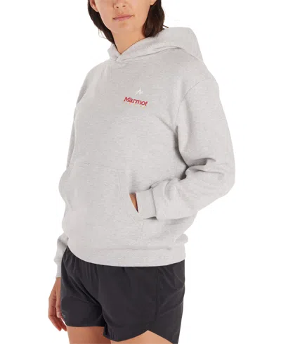 Marmot Women's  For Life Graphic Fleece Hoodie In Light Grey