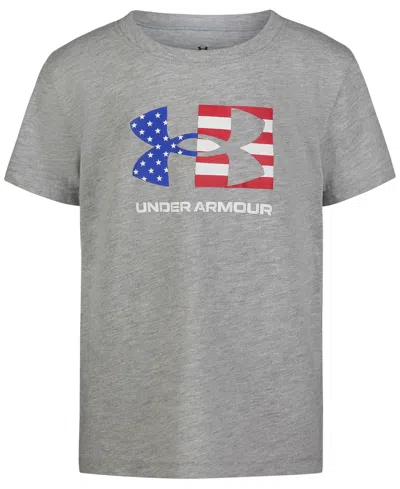 Under Armour Kids' Toddler & Little Boys Ua Freedom Flag Graphic T-shirt In Mod Gray