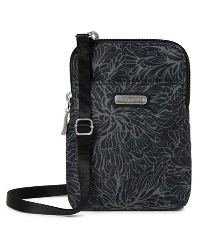 Baggallini Take Two Bryant Rfid Protection Crossbody Bag In Midnight Blossom