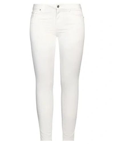 Liu •jo Woman Jeans Off White Size 30w-30l Cotton, Polyester, Elastane