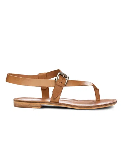 Golo Roma Leather Thong Sandal In Twine Leather In Brown
