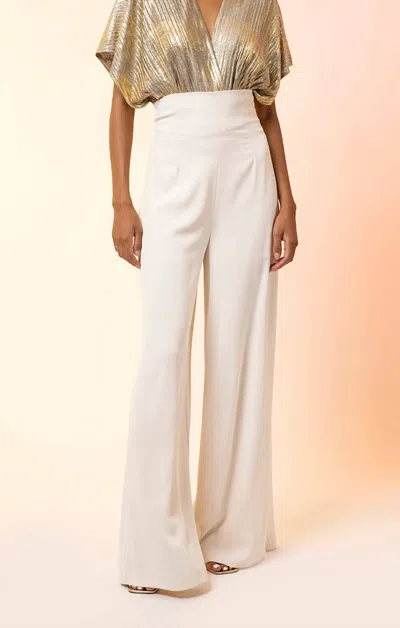 Line And Dot Lyla High Waist Pants In Cream In Beige