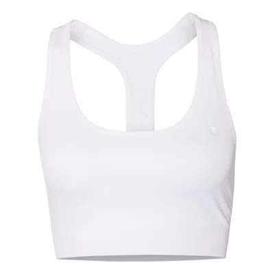 Champion Women's Seamless Racerback Medium Impact Sports Bra In White