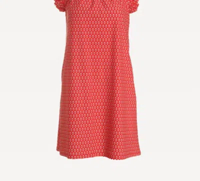 Jude Connally Shari Dress In Traditional Foulard Red In Pink