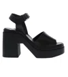 Clergerie Nelio Leather Platform Sandals In Black