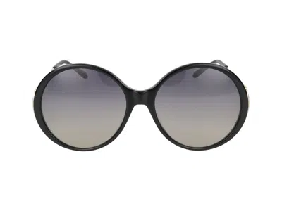 Chloé Ch0171s Sunglasses In 001 Black Gold Grey