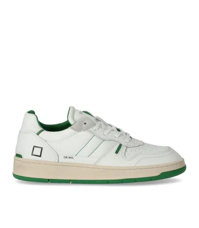 Date D.a.t.e.  Court 2.0 Nylon White Green Sneaker In Multicolor