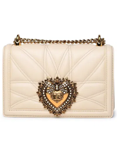 Dolce & Gabbana Medium Devotion Shoulder Bag In Neutrals