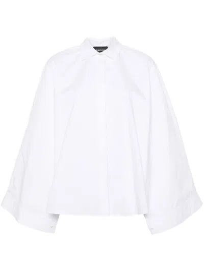 Emporio Armani Oversize Cotton Shirt In White